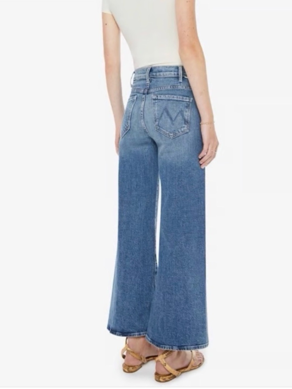 Mother Denim Hustler Roller Jeans in Slip and Fall Wash NWT Brunch Effortless - Picture 3 of 12